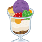 ミニパフェサンプル作りのイラスト