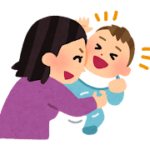 赤ちゃんとふれあい遊びのイラスト