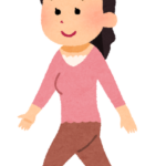 歩く女性のイラスト